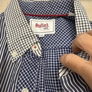 Stafford Prep vintage preppy geometric pattern shirt